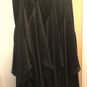 Ignite Evenings Black Elegant Skirt Chiffon and Velvet Size Small